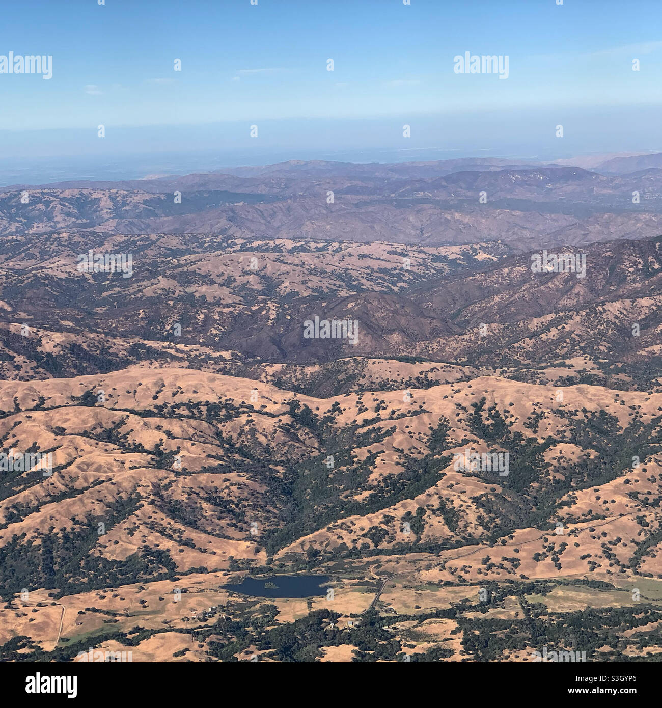 Giugno 2021, sorvolando San Jose, Santa Clara County, California, Stati Uniti Foto Stock