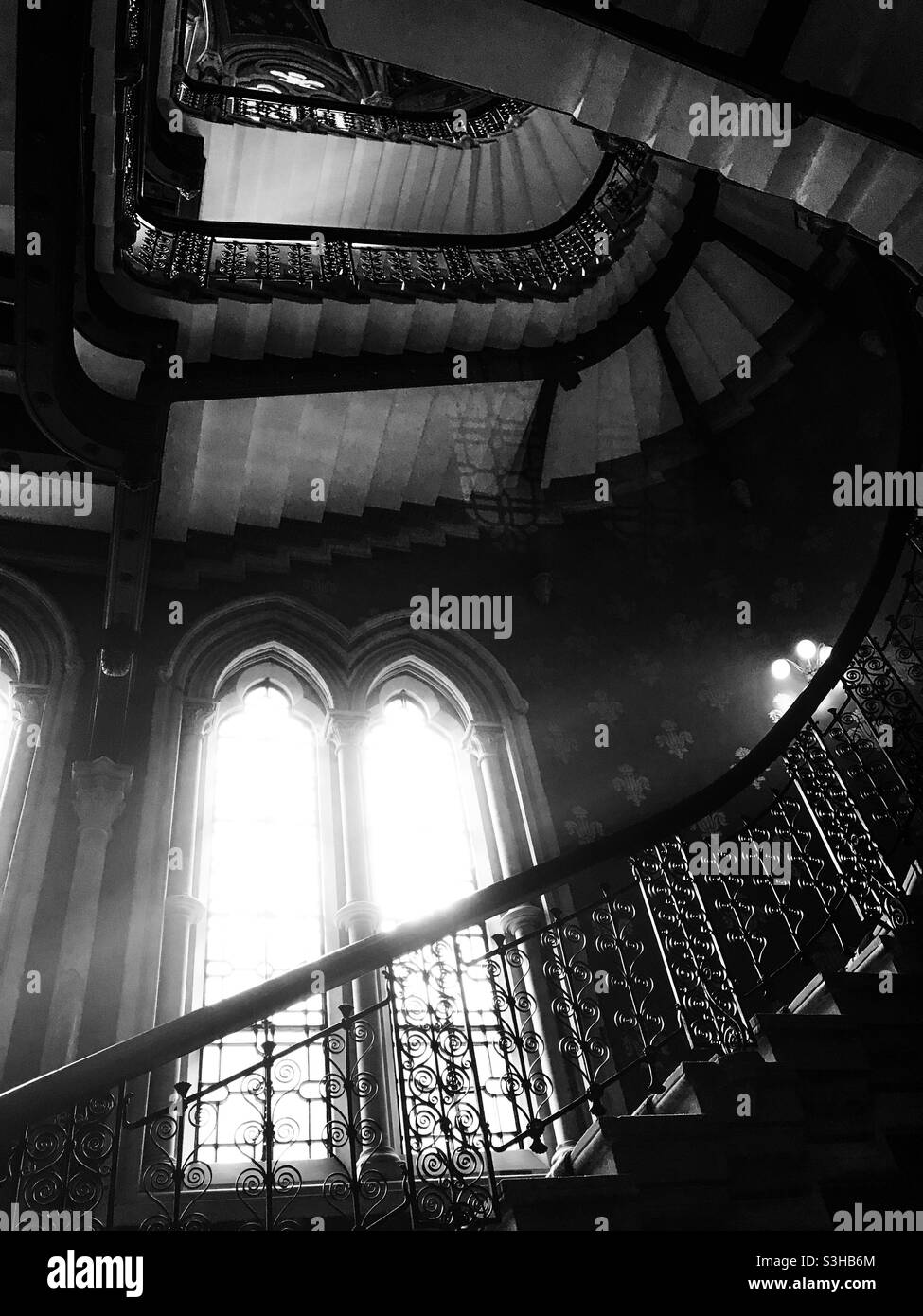 St Pancras hotel Staircase Foto Stock