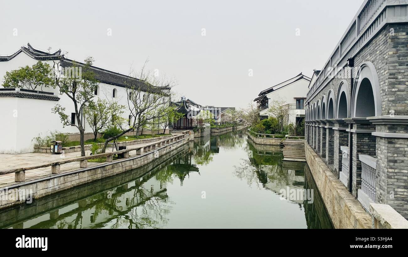 Città in stile Jiang Nan Foto Stock