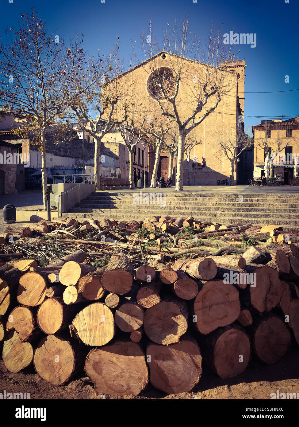 Falò di Sant Antoni, Pollensa, Maiorca Foto Stock