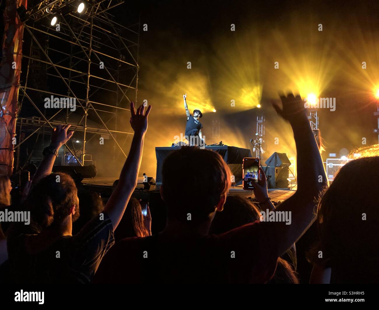 DJ Timmy Trumpet dà uno spettacolo dal vivo a Darwin Australia il 29.08.2021 Foto Stock