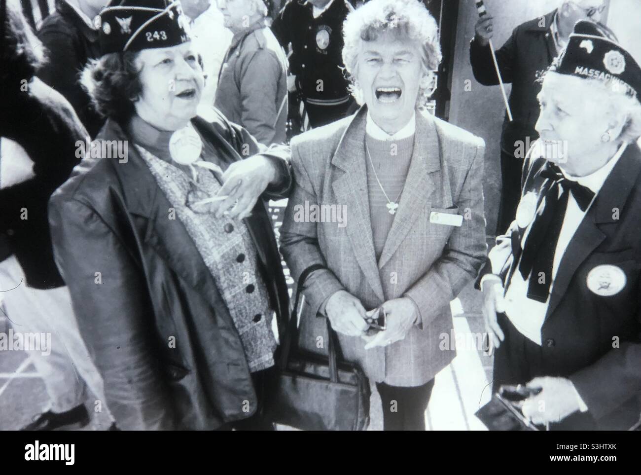 Le donne veterani militari si riunirono in un evento di veterani del Massachusetts di Boston Foto Stock