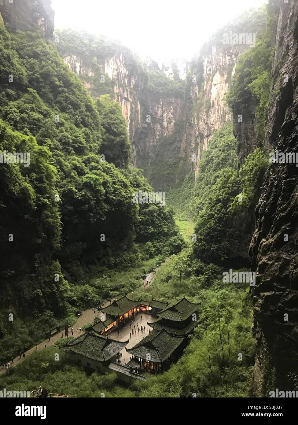 武隆天坑,重庆 Foto Stock