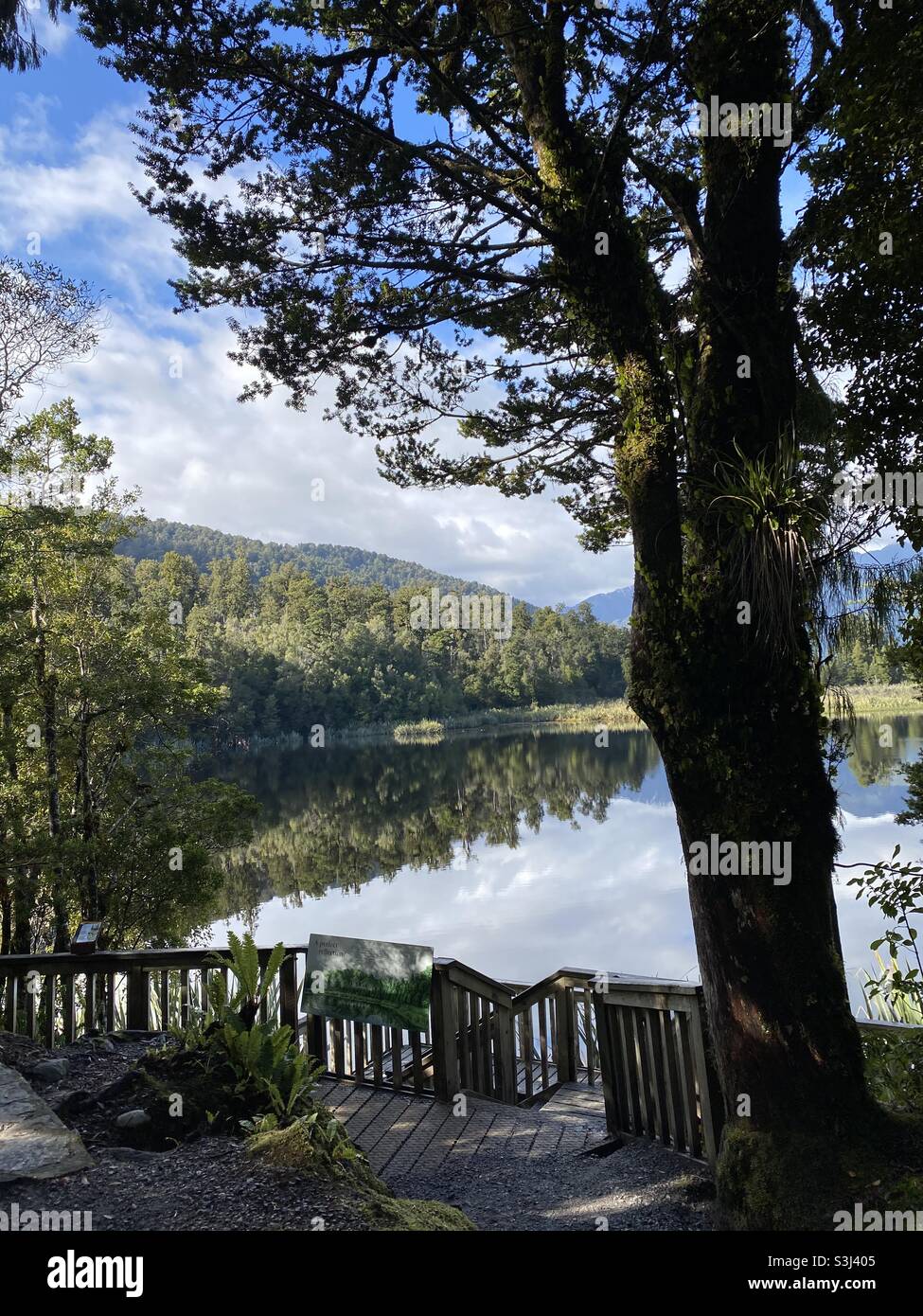 Lago Matheson, Nuova Zelanda Foto Stock