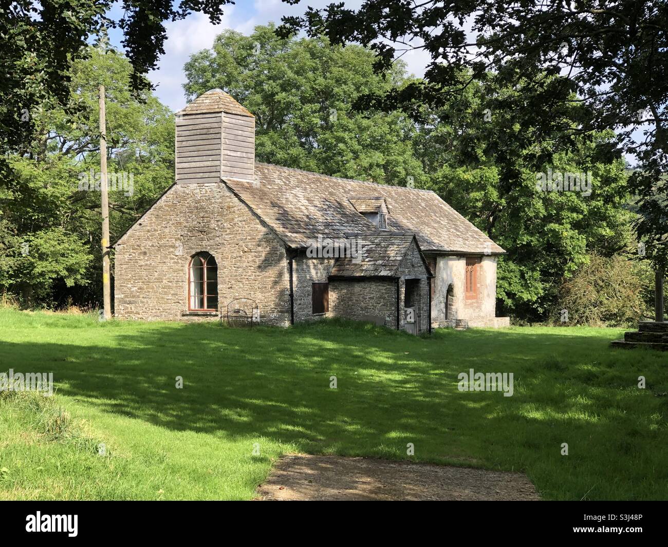 Craswall chiesa di montagna nelle Black Mountains del Galles. Foto Stock
