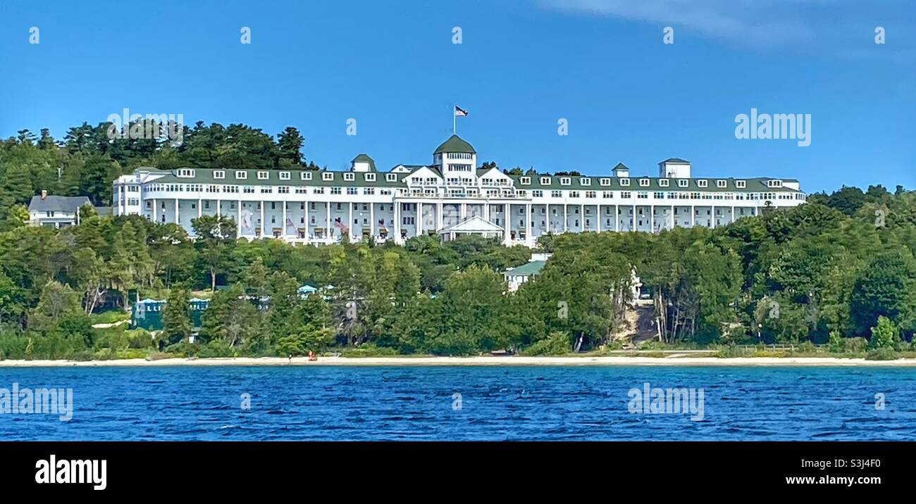 Il Grand Hotel sull isola di Mackinac Foto Stock