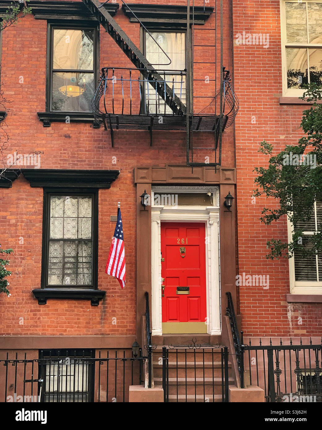 August, 2021, Townhouse, Mulberry Street, NoLita, Manhattan, New York, New York, Stati Uniti Foto Stock