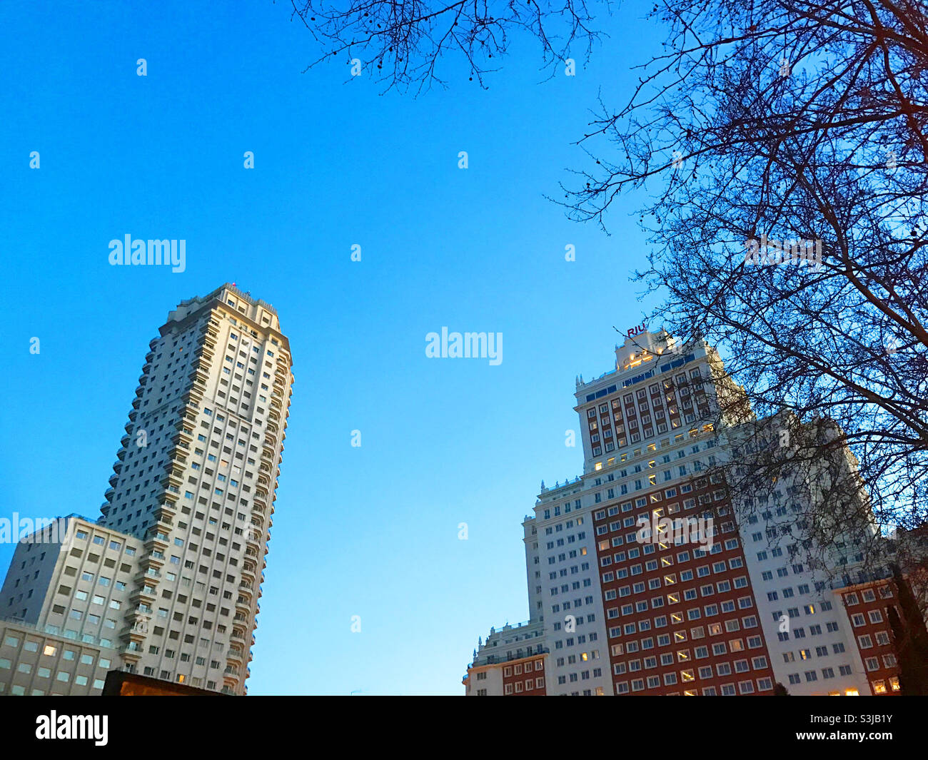 España quadrato. Madrid, Spagna - Immagine stock catturata con smartphone