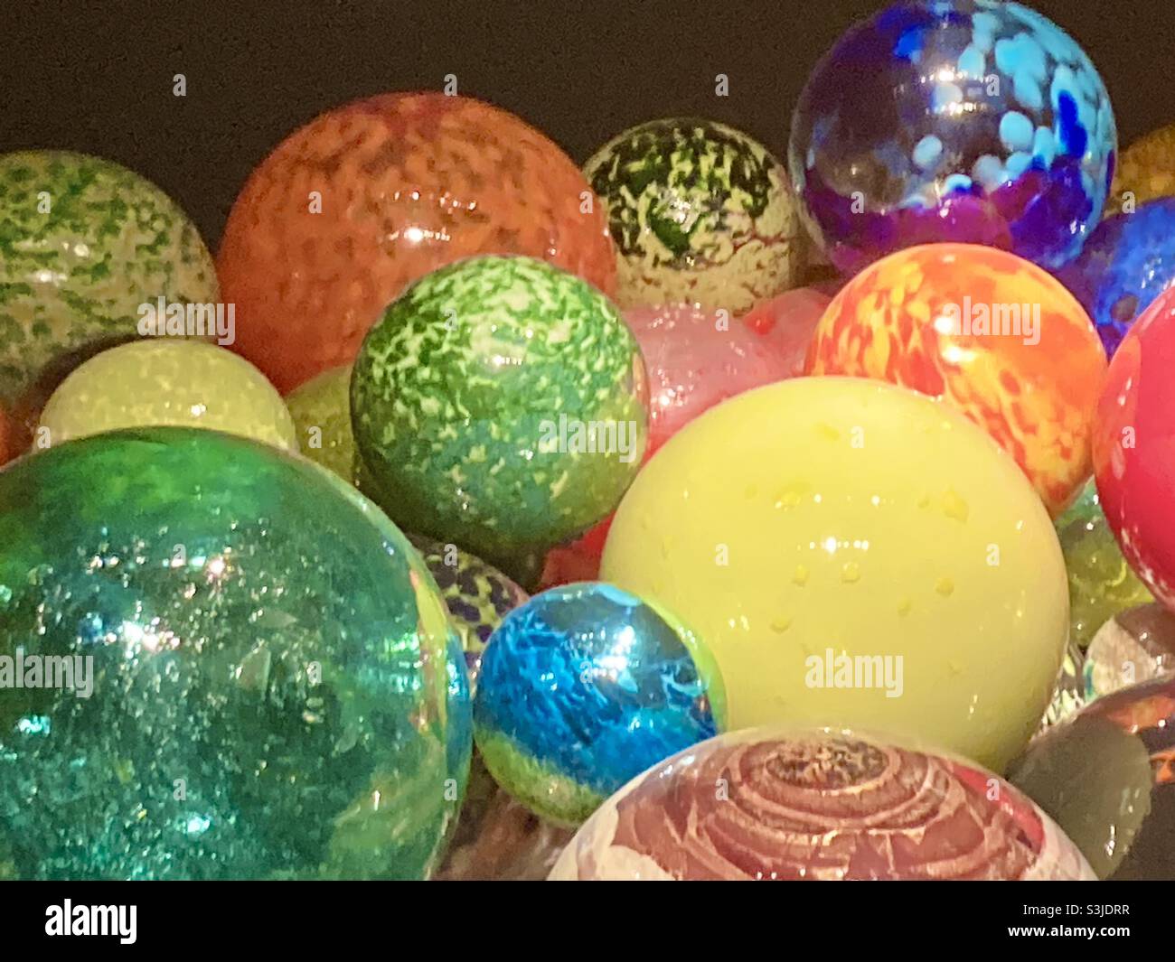 Palline di vetro fatto a mano Foto Stock