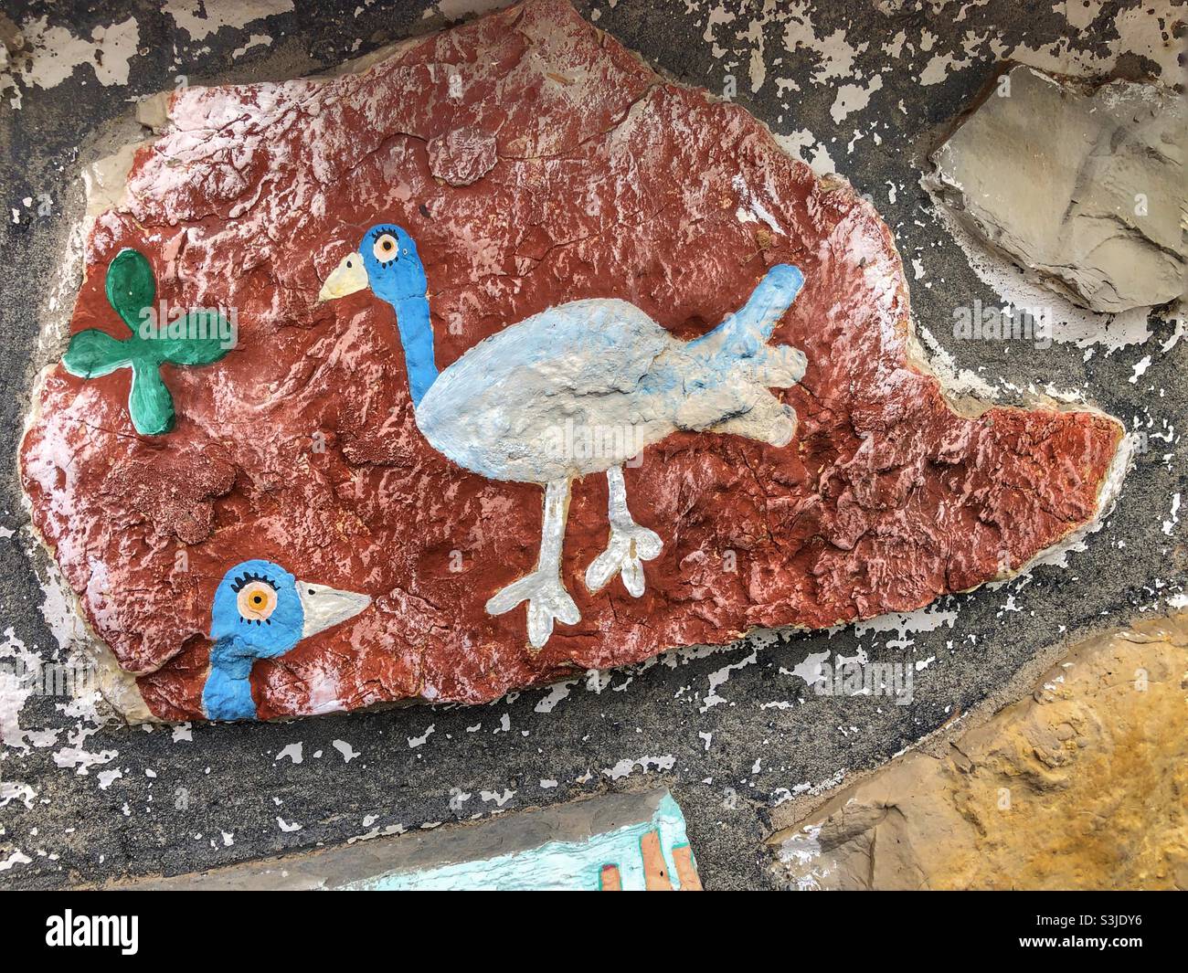 Arte rock a tema animale Foto Stock