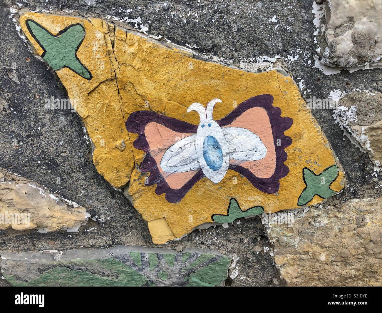 Arte rock a tema animale Foto Stock