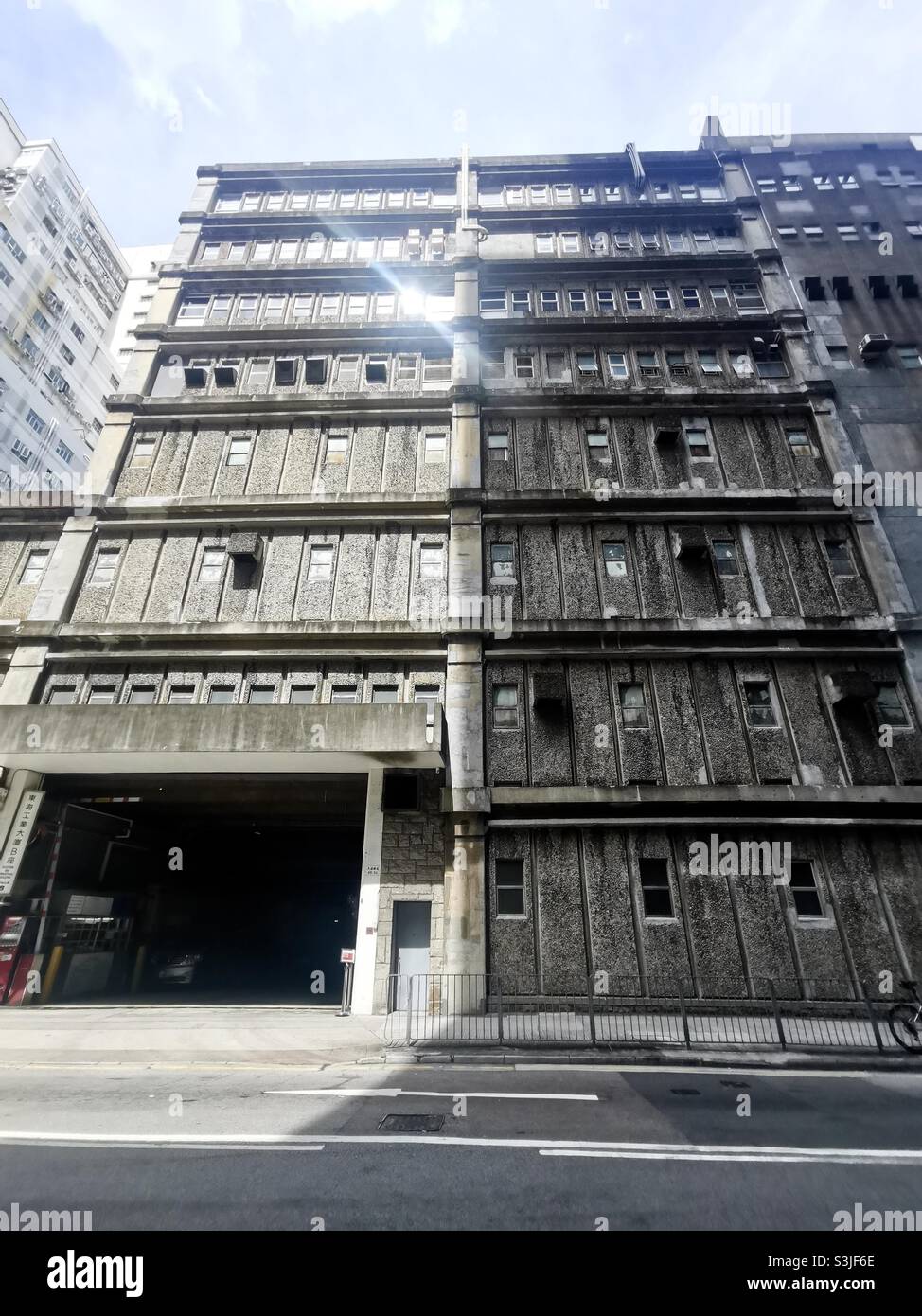 Un edificio industriale in via Kung yip , N.T, Hong Kong. Foto Stock