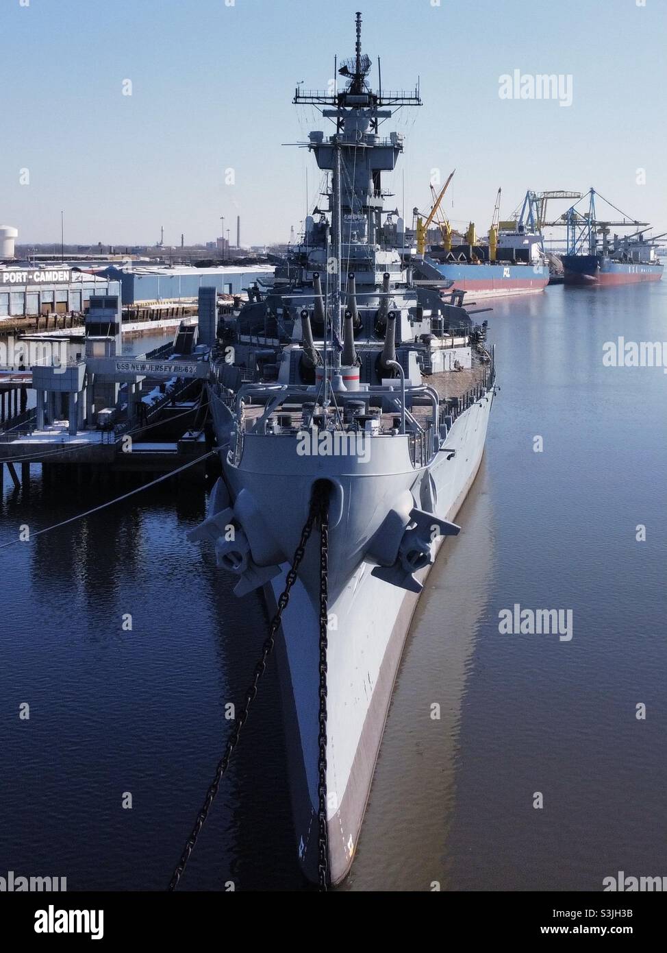 The Battleship USS New Jersey (BB-62) Foto Stock