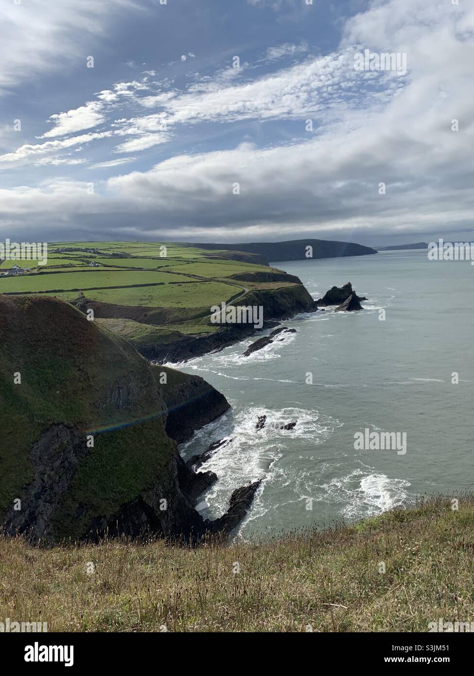 Baia Ceibwr Pembrokeshire West Wales Foto Stock