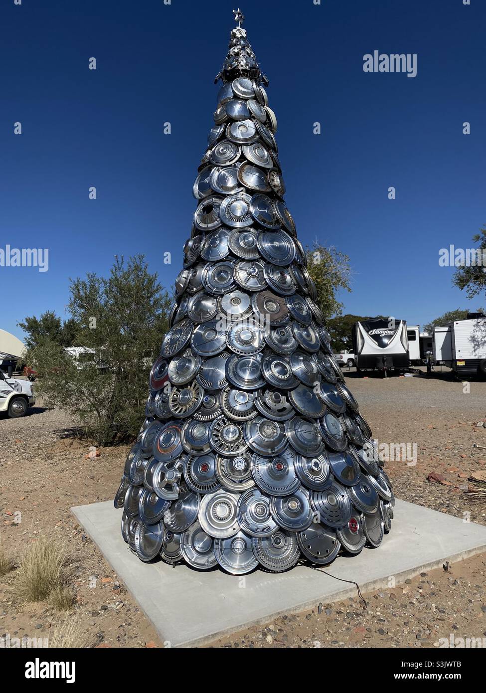 Mozzo cappuccio albero di Natale Foto Stock