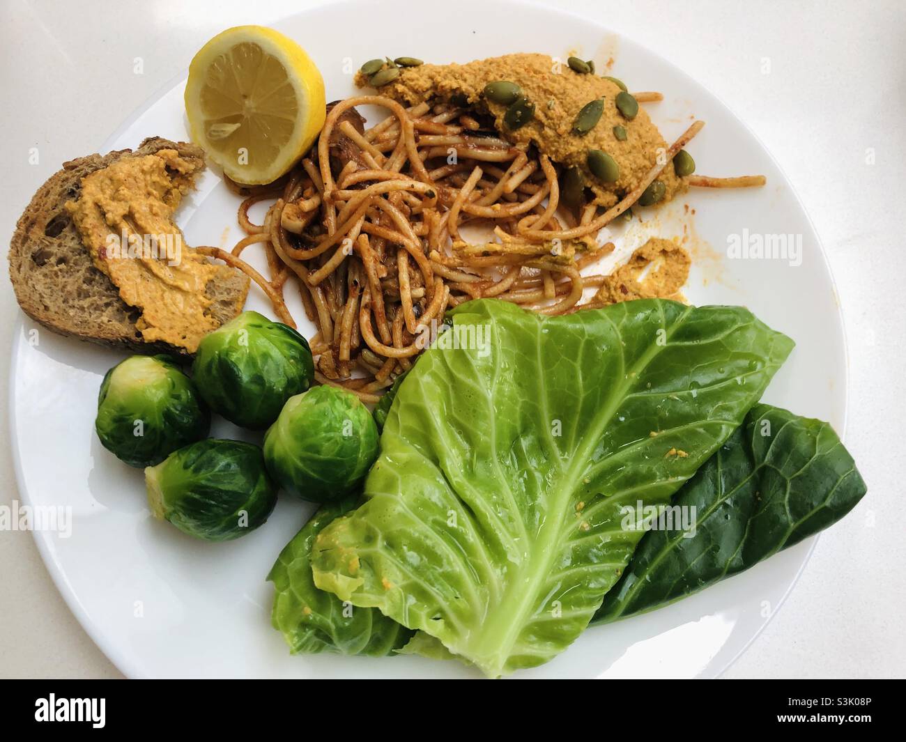 Piatto del vegano - Immagine stock catturata con smartphone