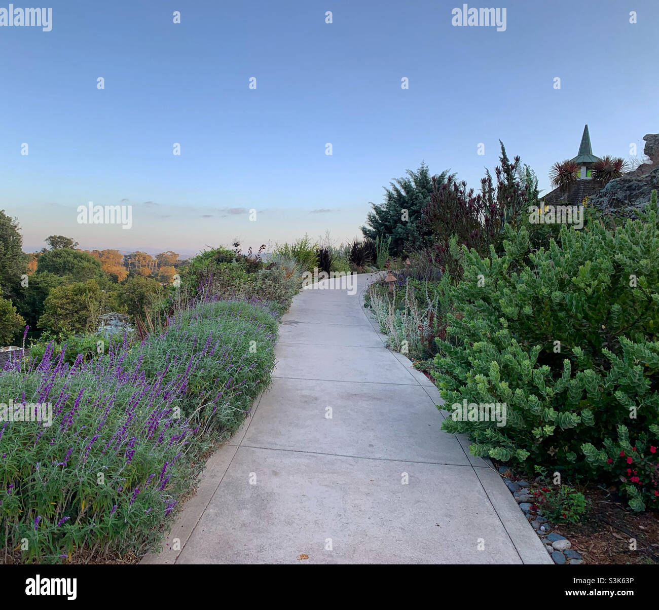 Settembre, 2021, percorso a piedi per la piscina, Madonna Inn, San Luis Obispo, San Luis Obispo County, California, Stati Uniti - Immagine stock catturata con smartphone
