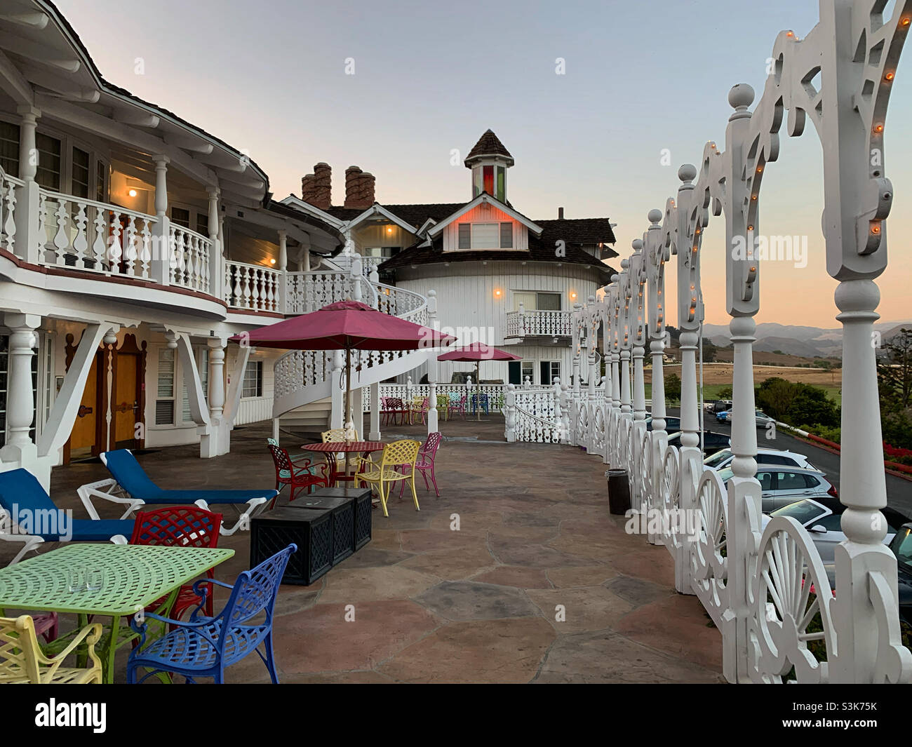 Madonna Inn, San Luis Obispo, San Luis Obispo County, California, Stati Uniti - Immagine stock catturata con smartphone