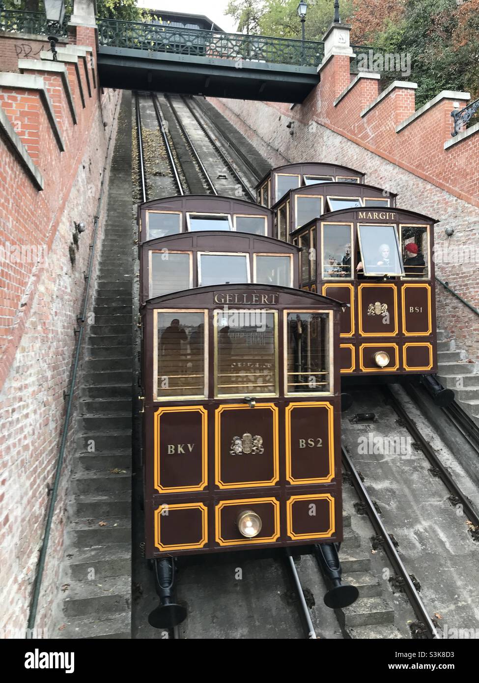 Funicolare a Budapest Ungheria Foto Stock