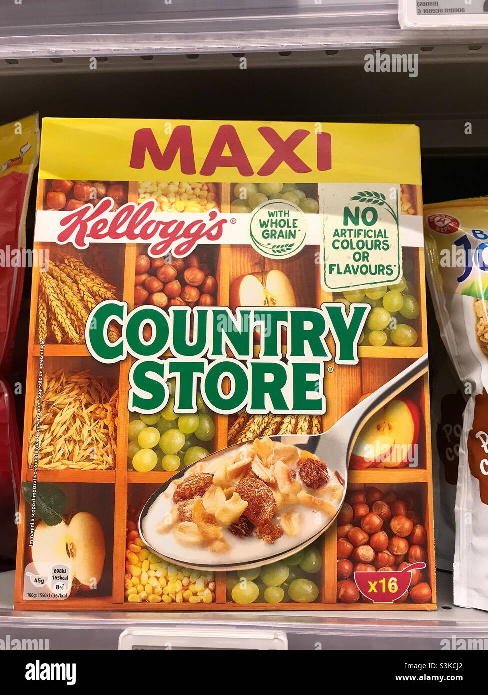 Popolare pacchetto di cereali in Francia - Immagine stock catturata con smartphone