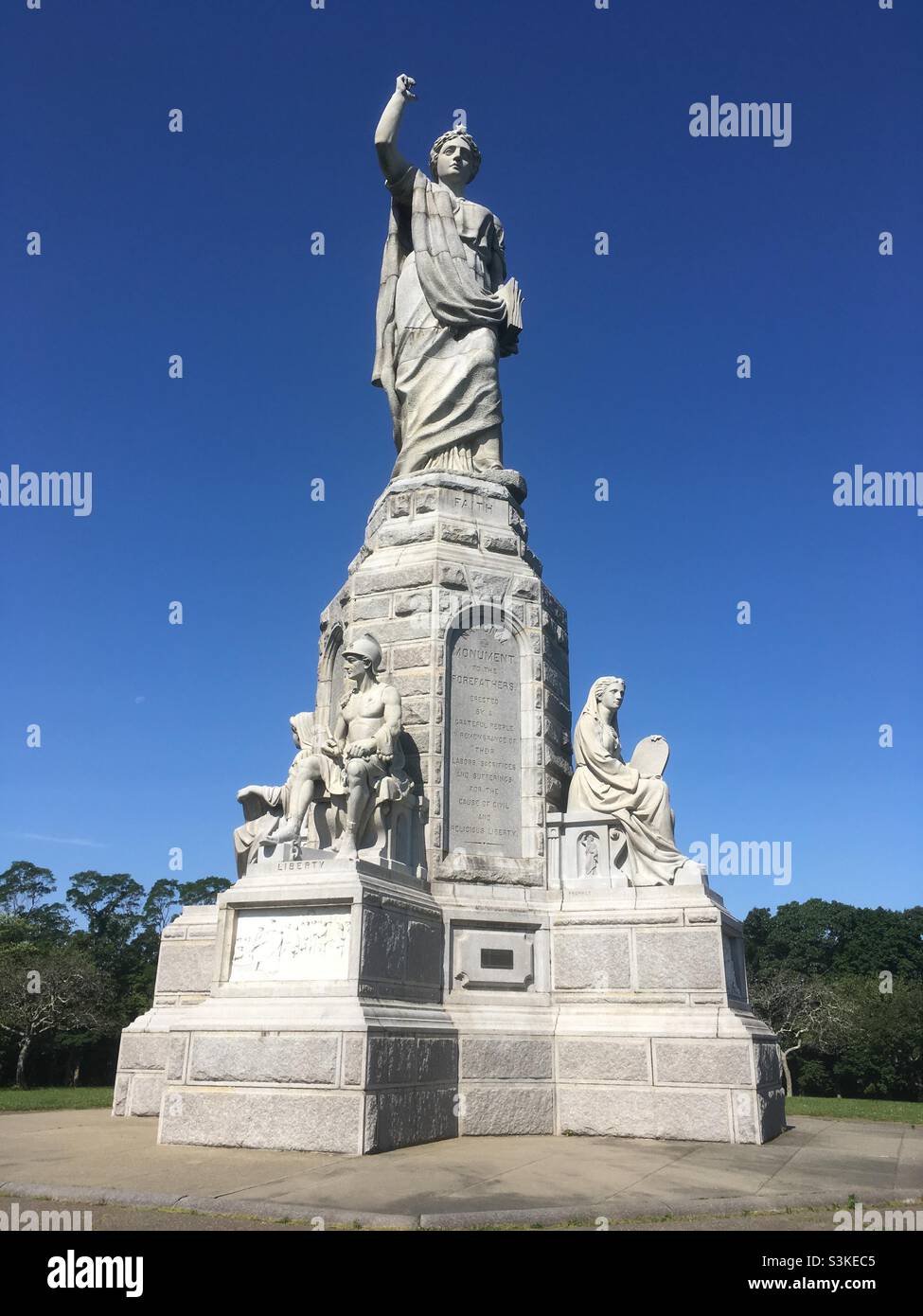 Monumento nazionale agli antenati di Plymouth Foto Stock