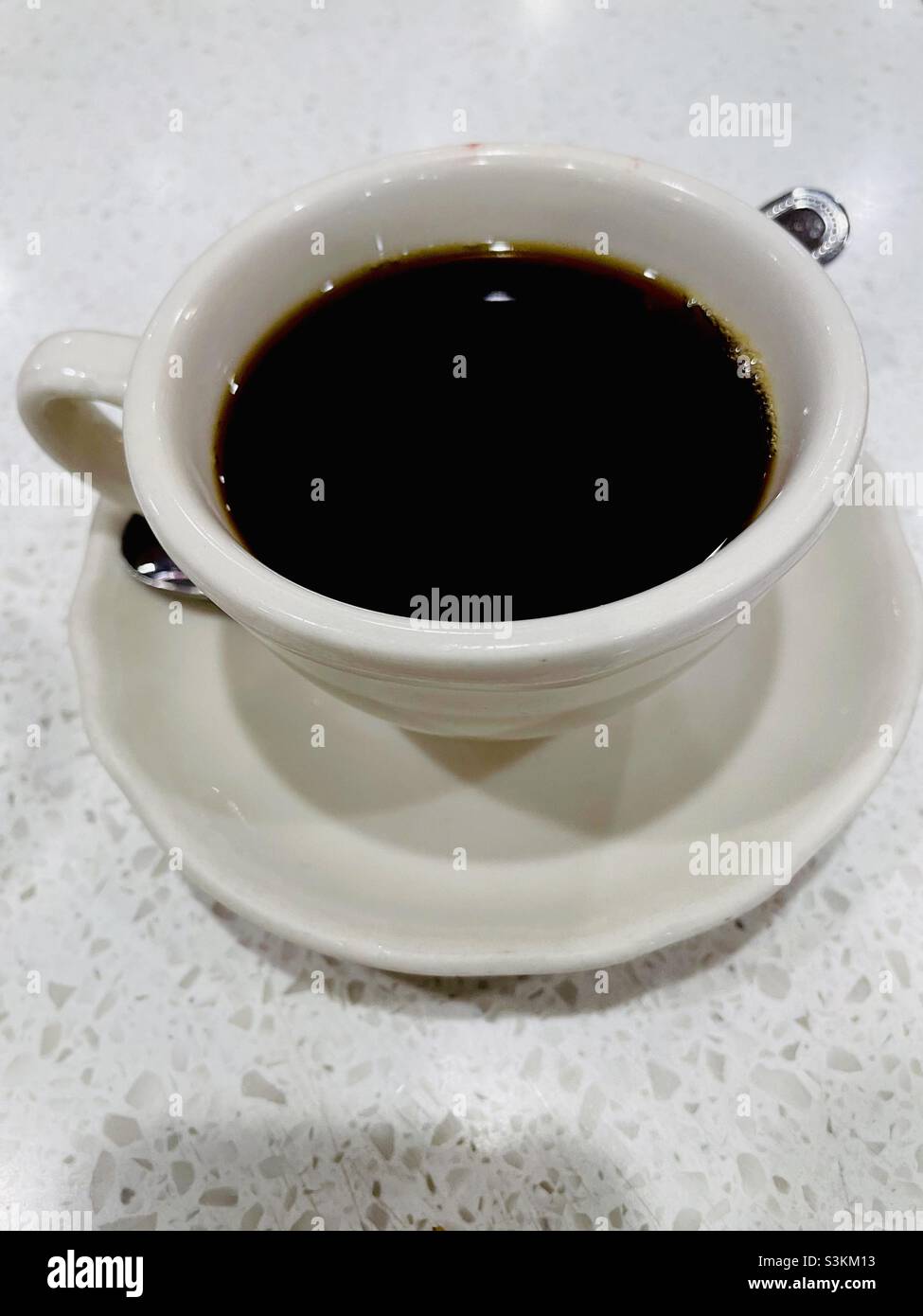 Tazza di caffè da pranzo - Immagine stock catturata con smartphone