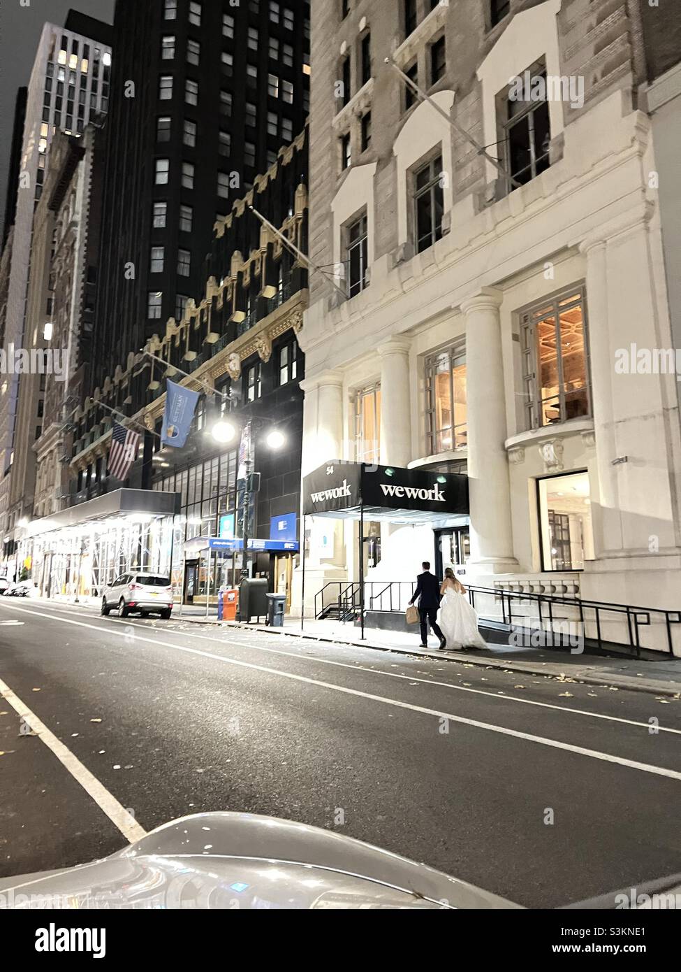 Appena sposato a new york Foto Stock