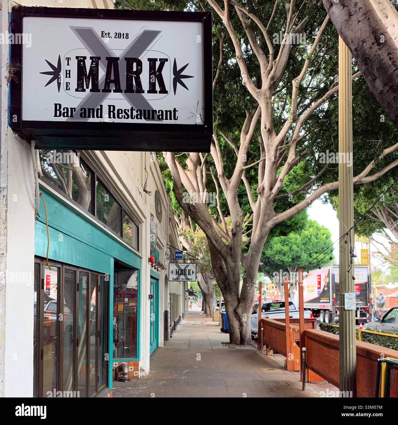 The Mark Bar and Grill, San Luis Obispo, San Luis Obispo County, California, Stati Uniti, Nord America - Immagine stock catturata con smartphone