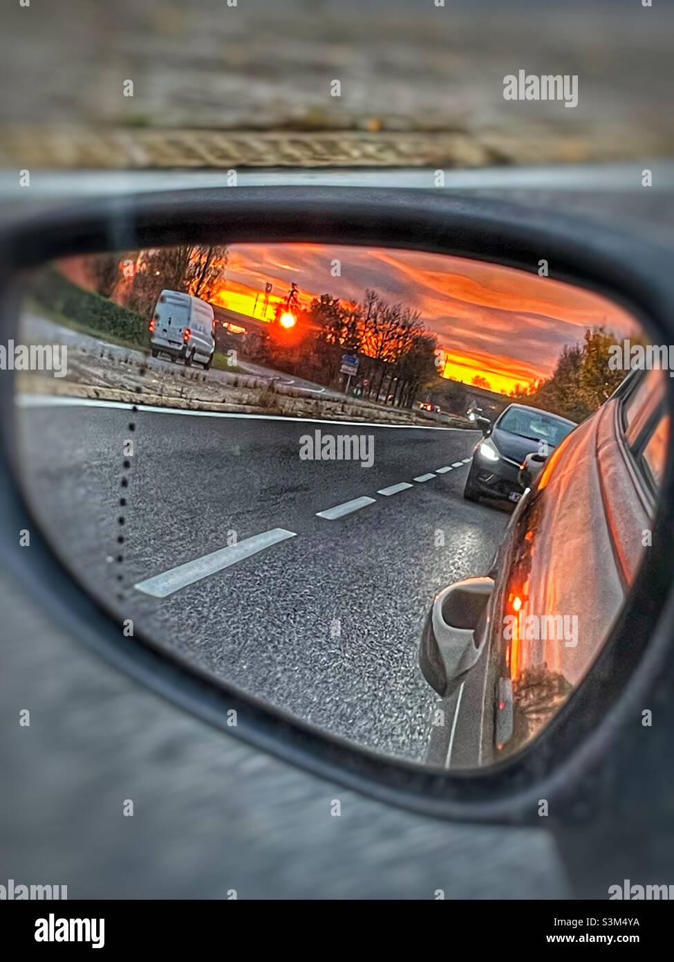 Des fois su aime regarder en arrière Foto Stock