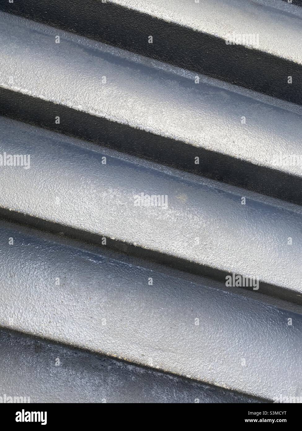Dettaglio di gradini in cemento grigio Foto Stock