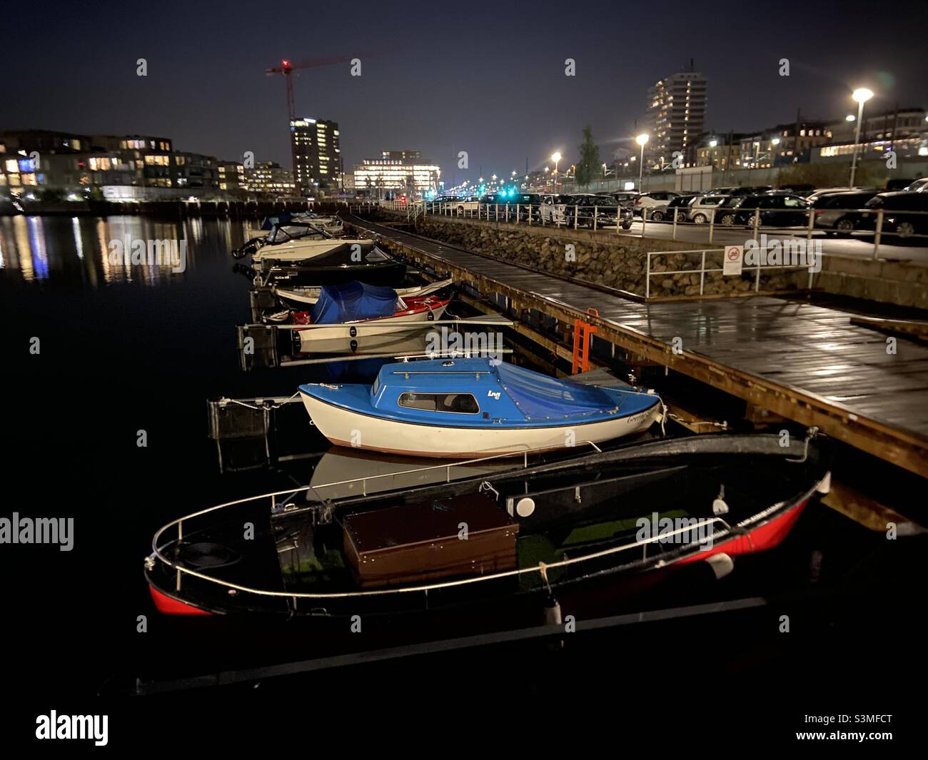 A Copenaghen di notte Foto Stock