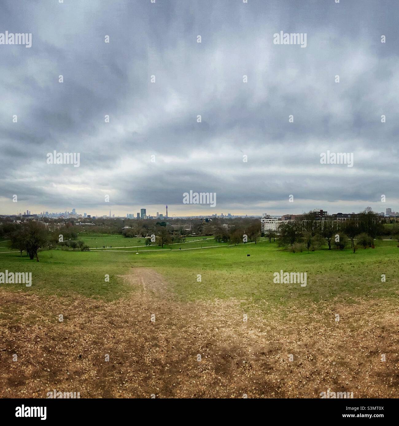 Londra tranquilla da Primrose Hill Foto Stock
