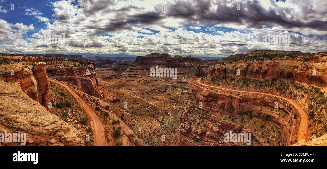 Panorama del Parco Nazionale delle Canyonlands Foto Stock