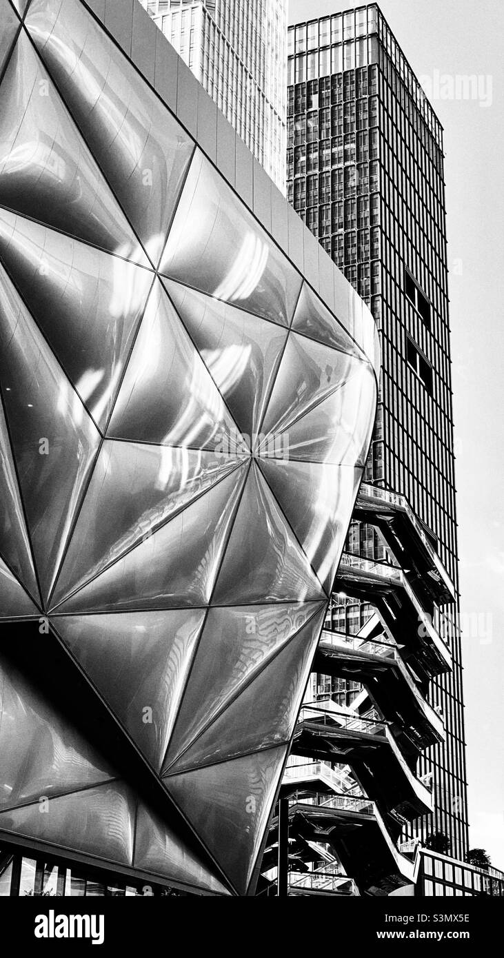 Geometria la vista architettura di linea alta. - Immagine stock catturata con smartphone
