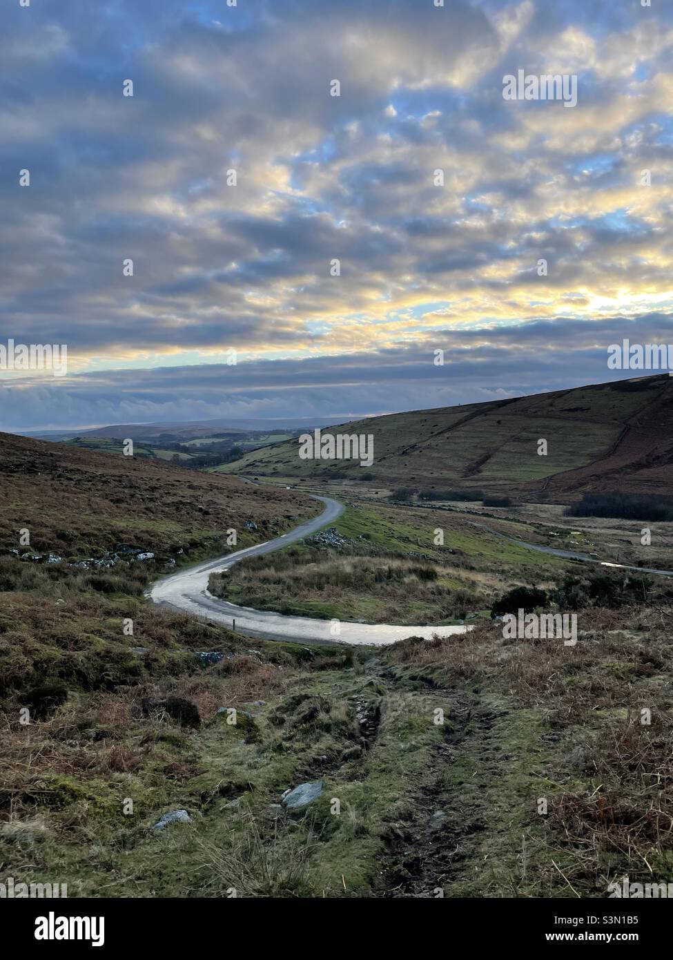 Dartmoor nel mese di gennaio Foto Stock