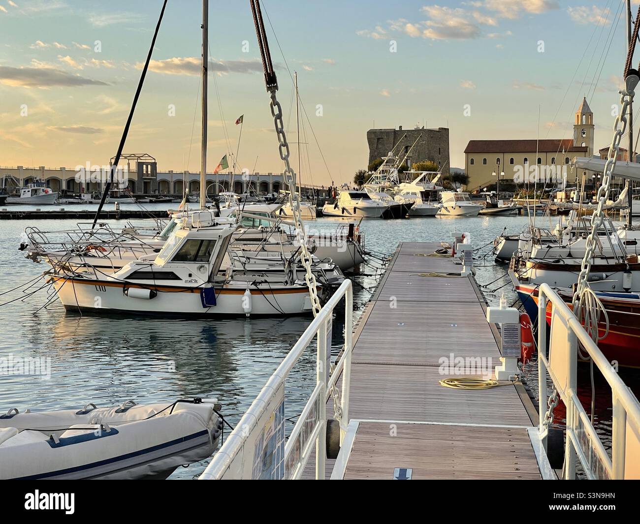 Porto di Acciaroli, Marina di Acciaroli, Pollica - Immagine stock catturata con smartphone