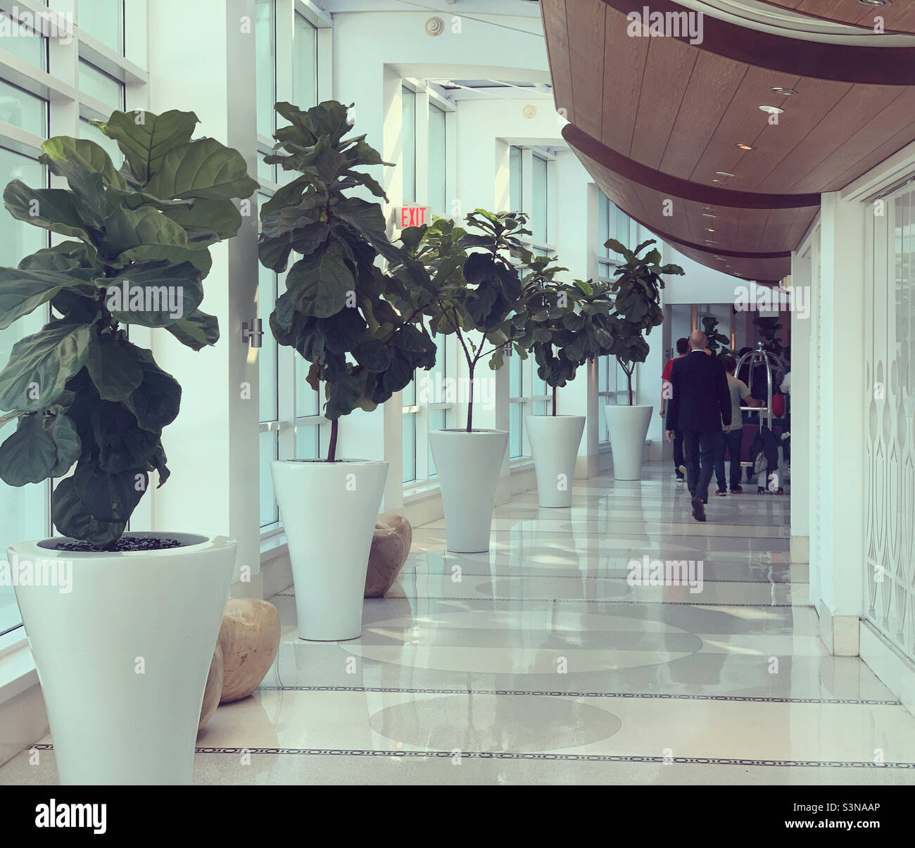 Corridor, Fontainebleau Miami Beach, Mid-Beach, Miami Beach, Florida, Stati Uniti, Nord America Foto Stock