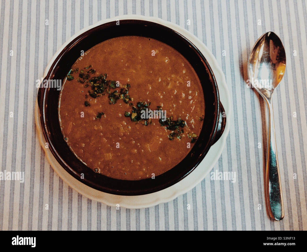 Zuppa di lenticchie Foto Stock