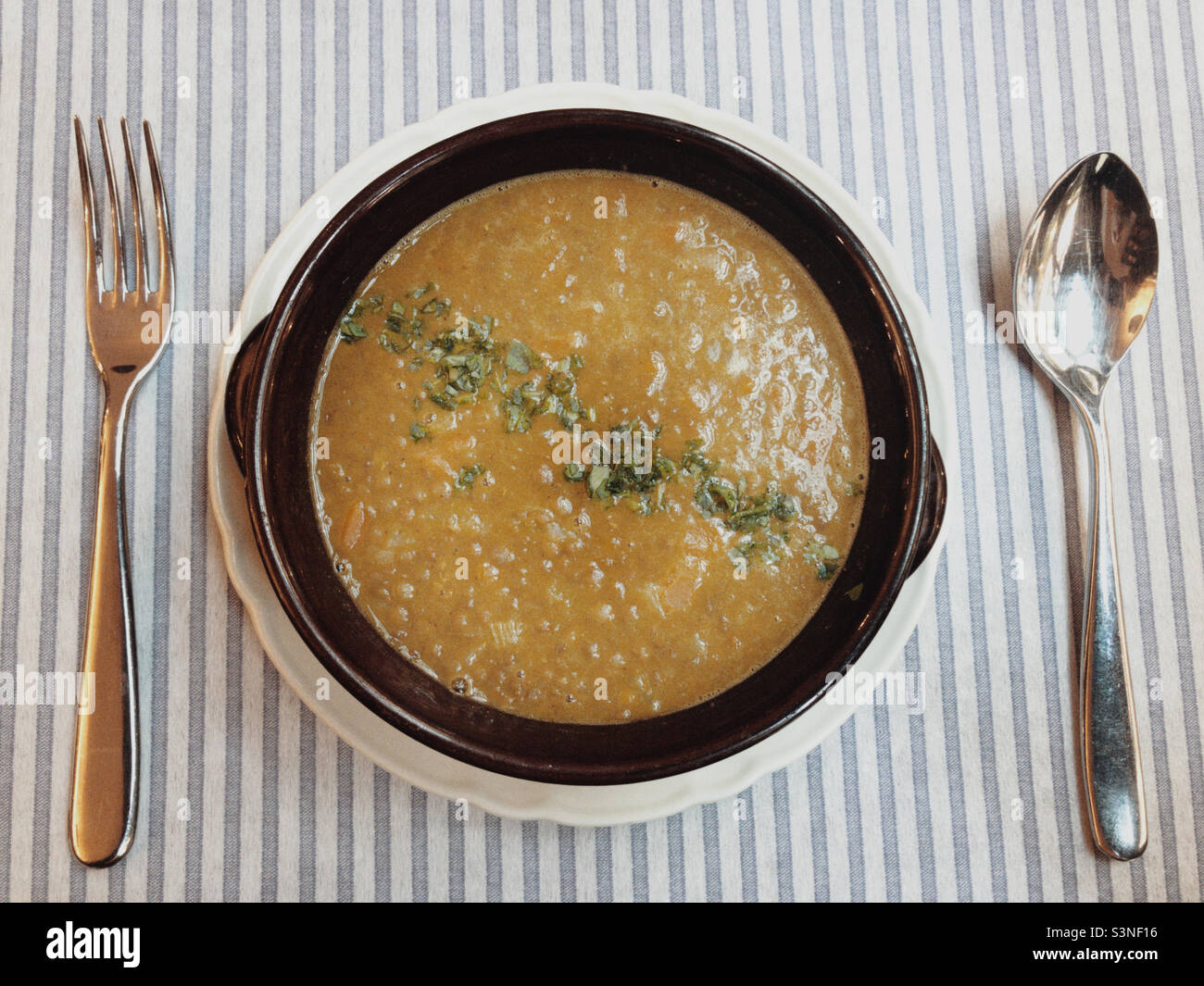 Zuppa di lenticchie Foto Stock