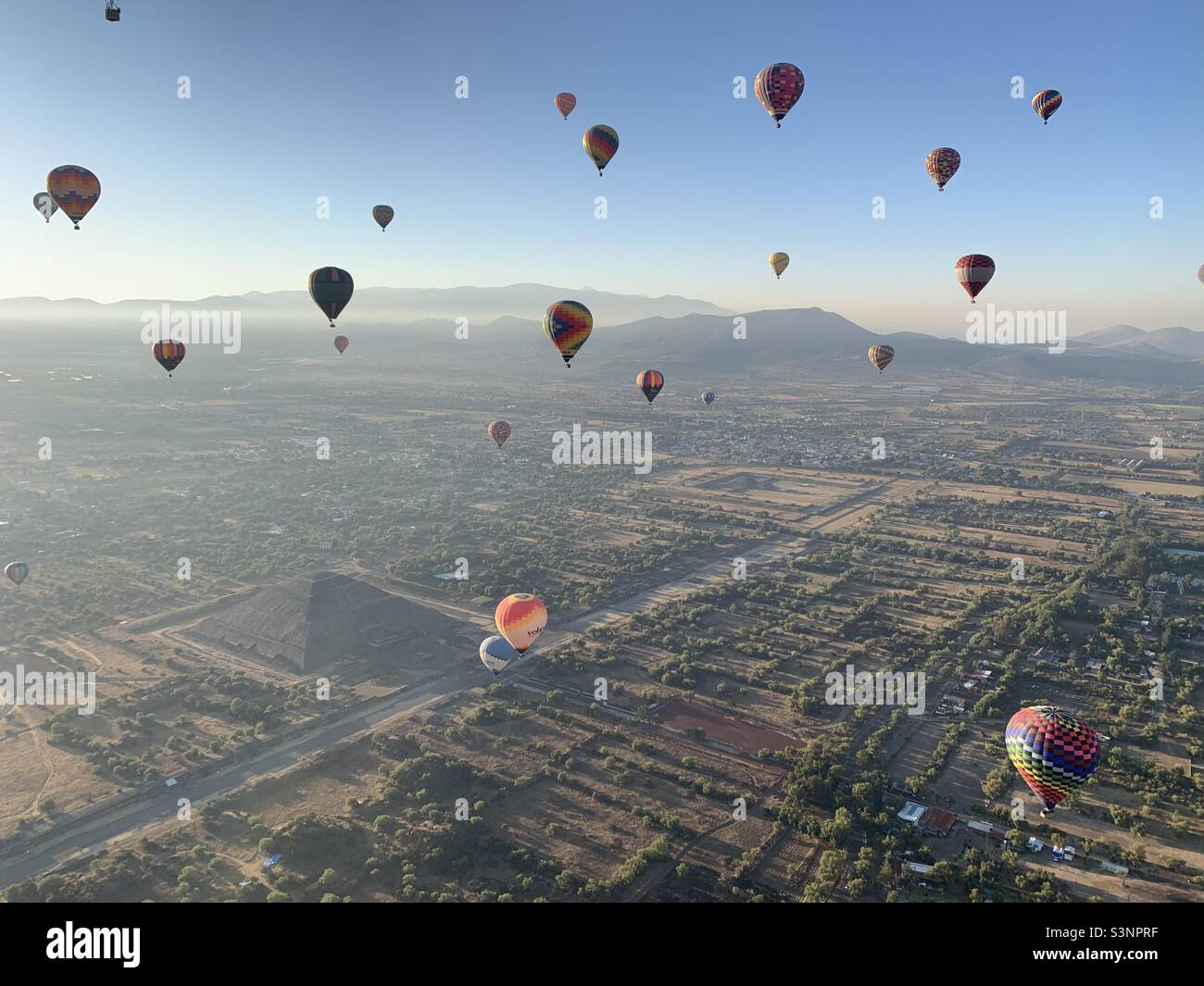 Giro in Mongolfiera Foto Stock