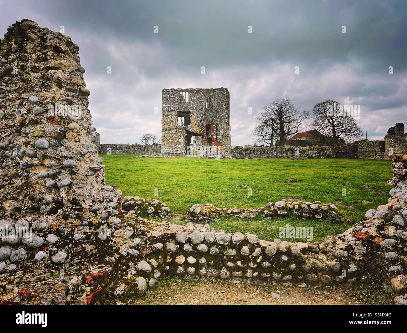 Castello di Baconsthorpe a Norfolk - Immagine stock catturata con smartphone
