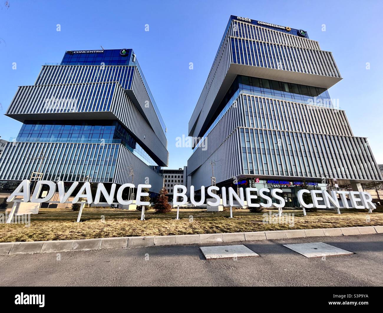 L'Advance Business Center ospita la sede centrale di Concentrix e MODIS nel Sofia Business Park, Sofia, Bulgaria Foto Stock