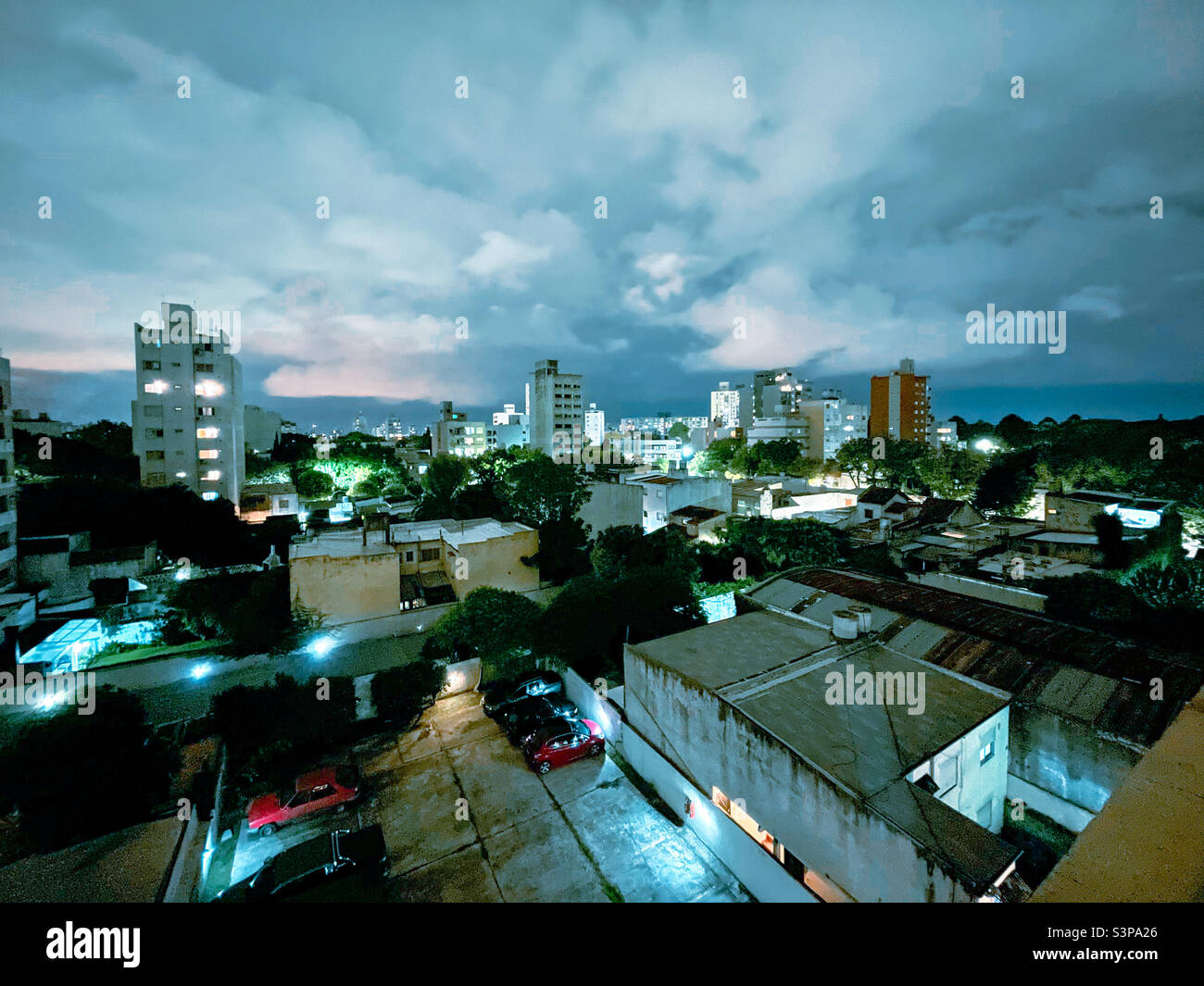 La Plata vista del paesaggio della città - Immagine stock catturata con smartphone