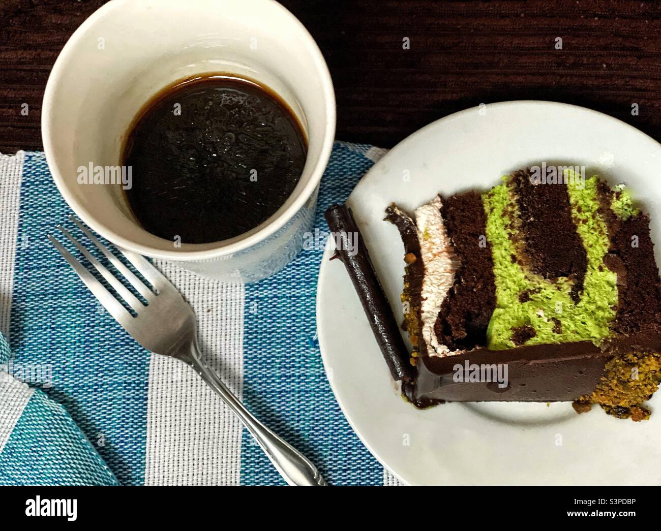 Caffeina e zucchero - Immagine stock catturata con smartphone