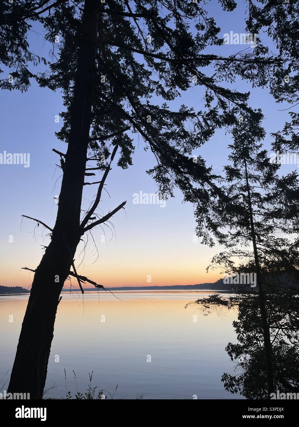 Tramonto nelle Isole San Juan, Washington Foto Stock