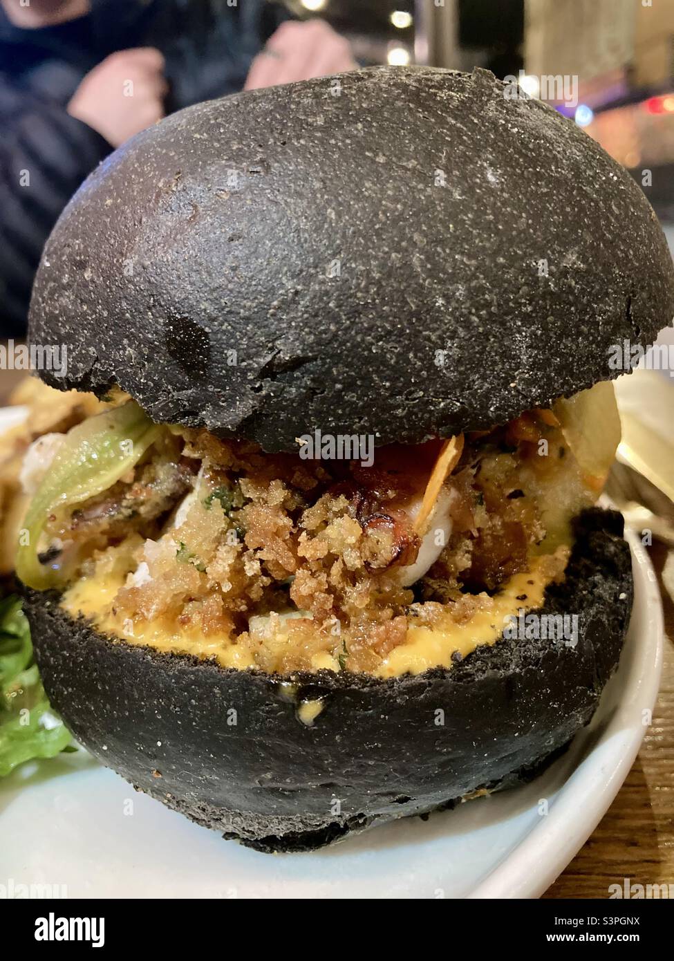 Il Poulp Fiction Burger a Coba nel centro storico di Nizza, Francia. Foto Stock