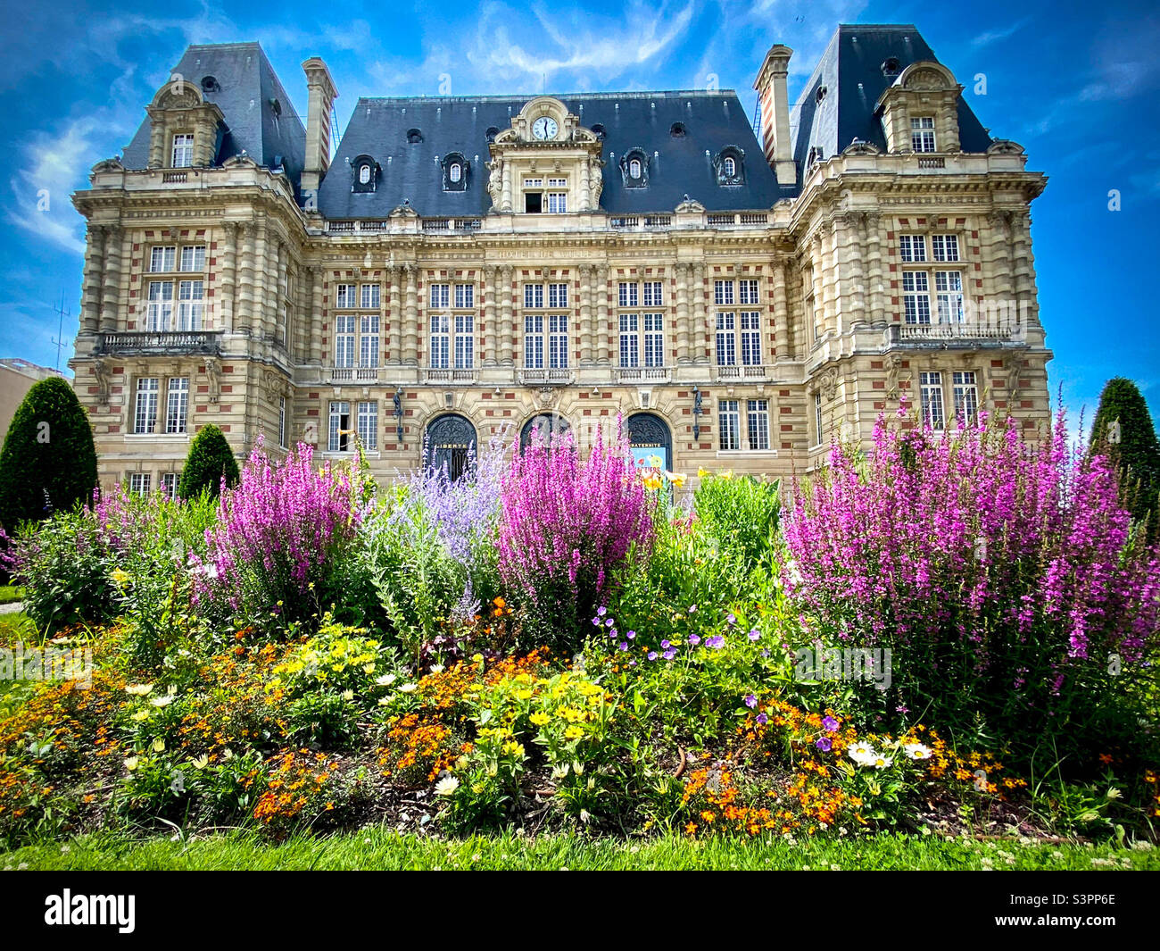 Lo storico Versailles Hotel de Ville (municipio) di Versailles, Francia Foto Stock