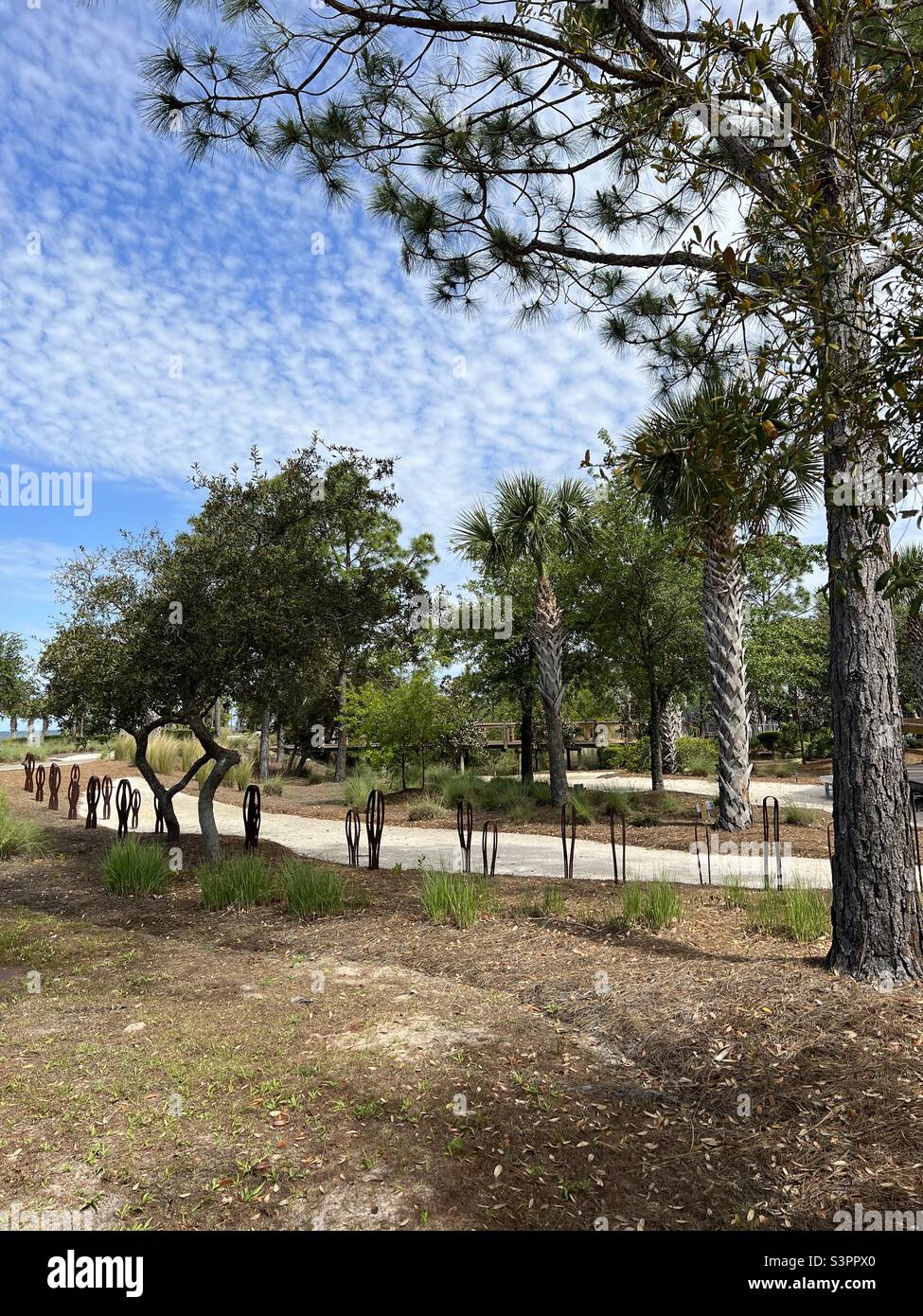 Passerella per St. Joseph Bay a Port St. Joe Florida Foto Stock