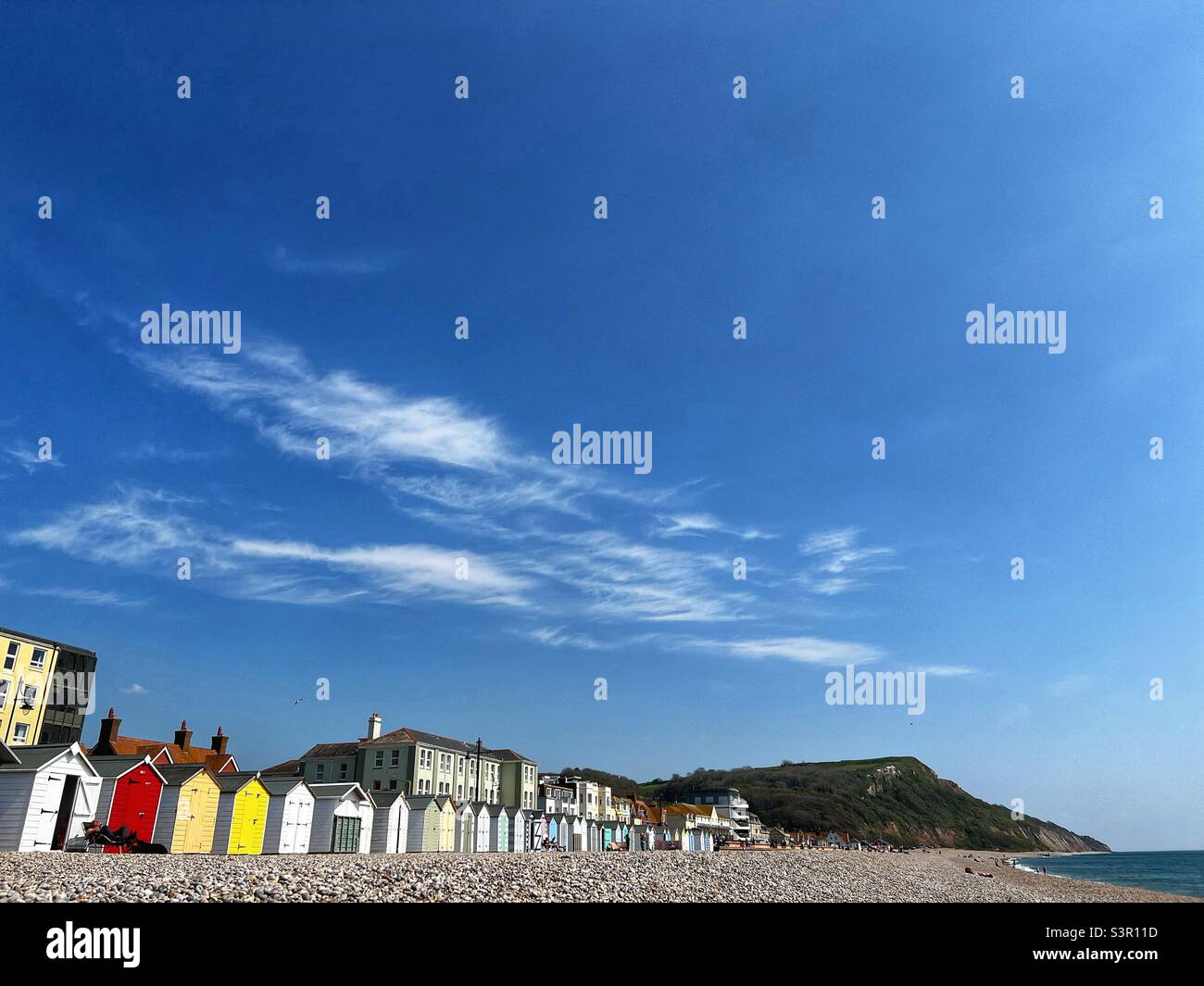 Seaton Beach, Devon Inghilterra Foto Stock