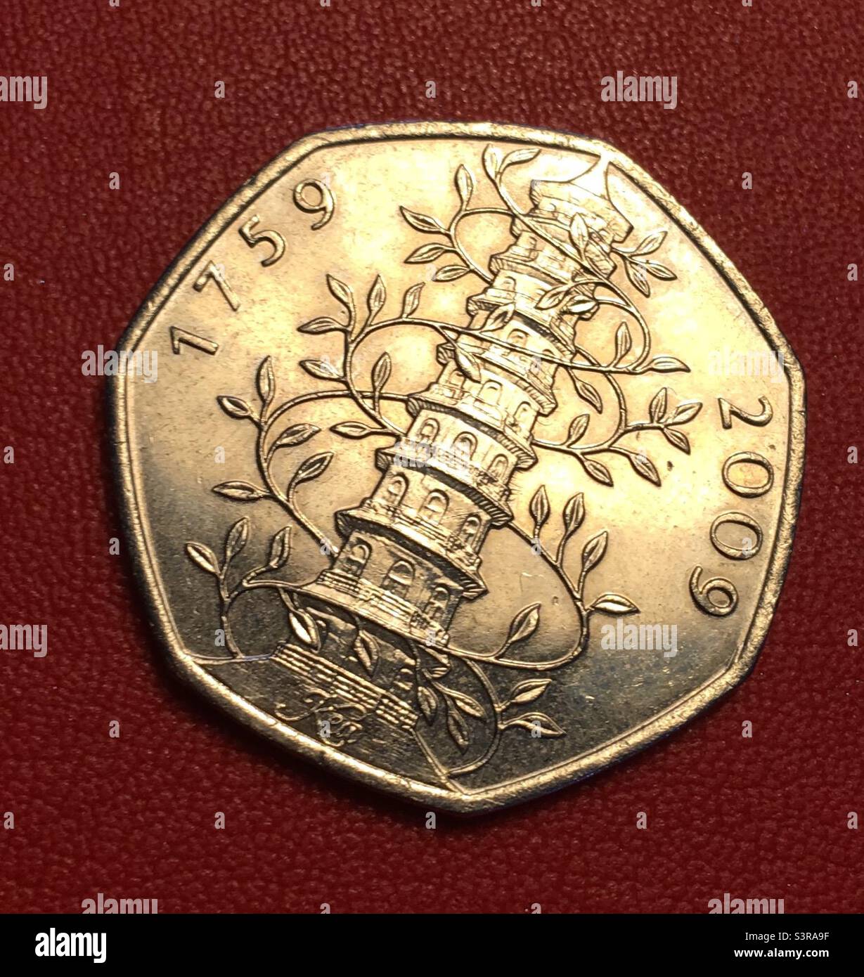 Rare Kew Gardens 50p monete da collezione Foto Stock